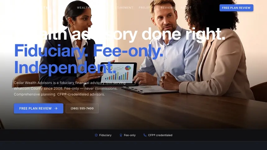 Financial Advisory Futuristic Minimal demo website thumbnail