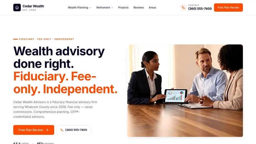 Financial Advisory Collaborative Tech demo website thumbnail