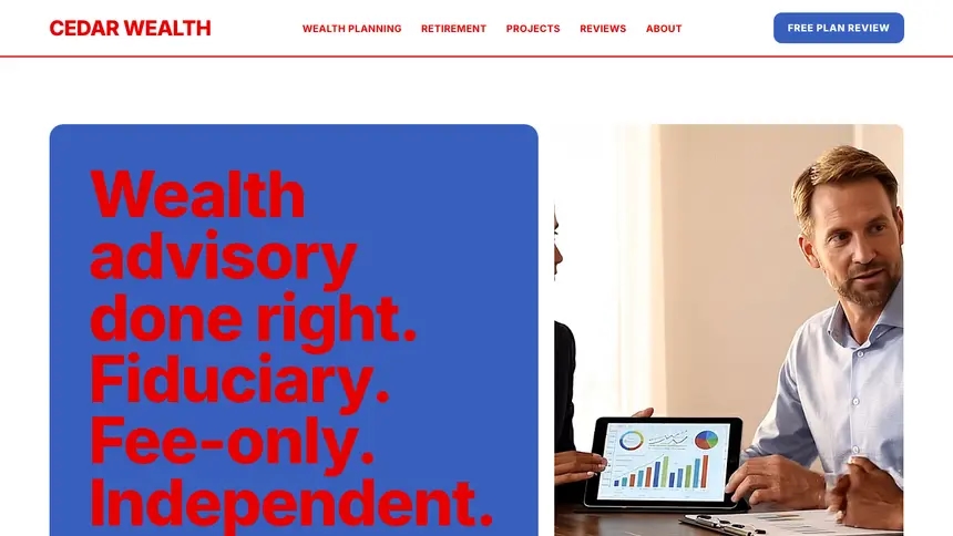 Financial Advisory Confident Telecom demo website thumbnail