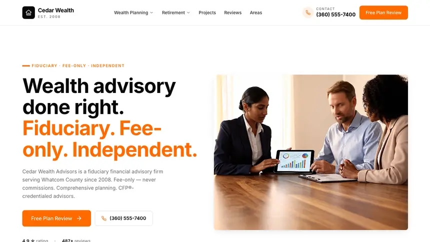 Financial Advisory Designer Flexible demo website thumbnail