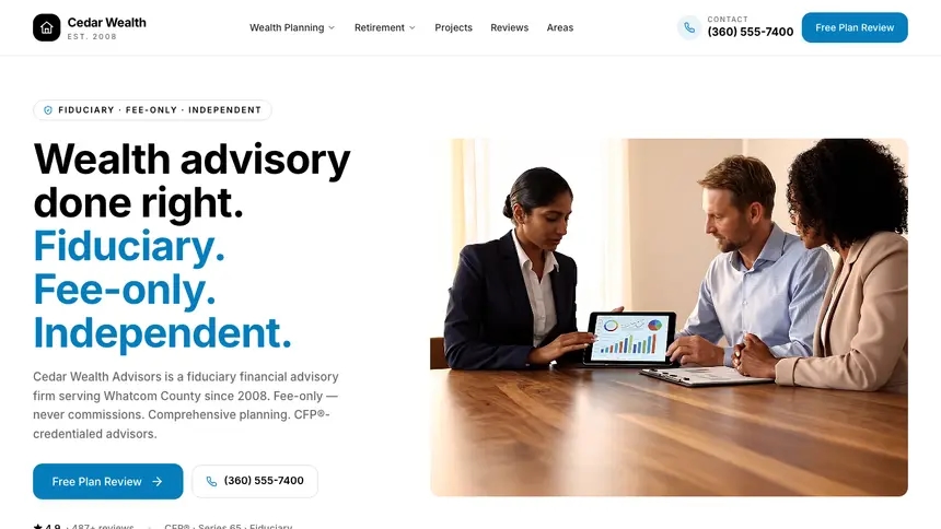Financial Advisory Editorial Bold demo website thumbnail