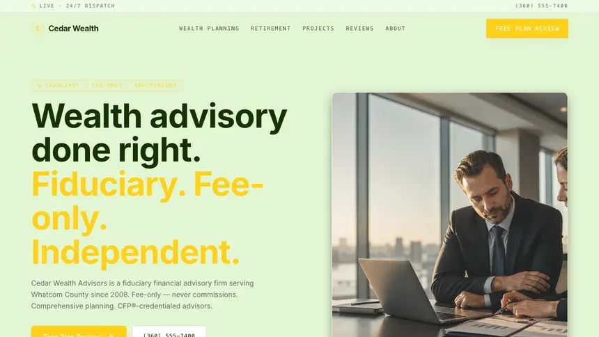 Financial Advisory Bright Finance demo website thumbnail