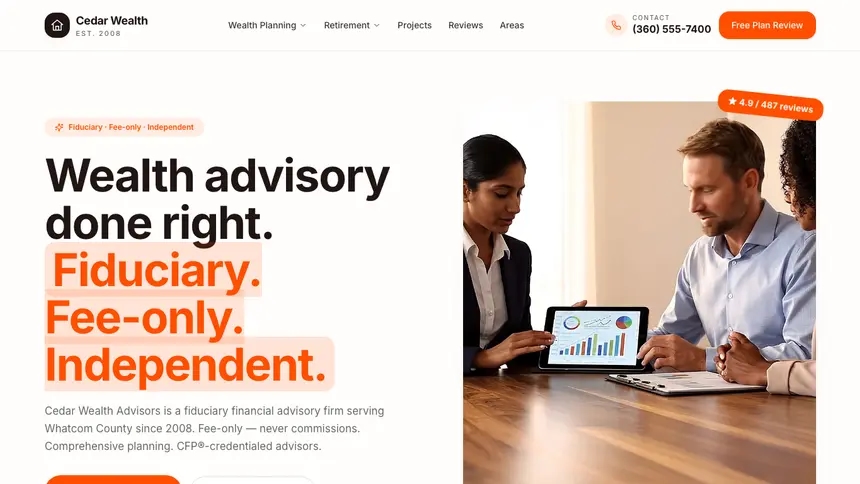 Financial Advisory Connected Workflow demo website thumbnail