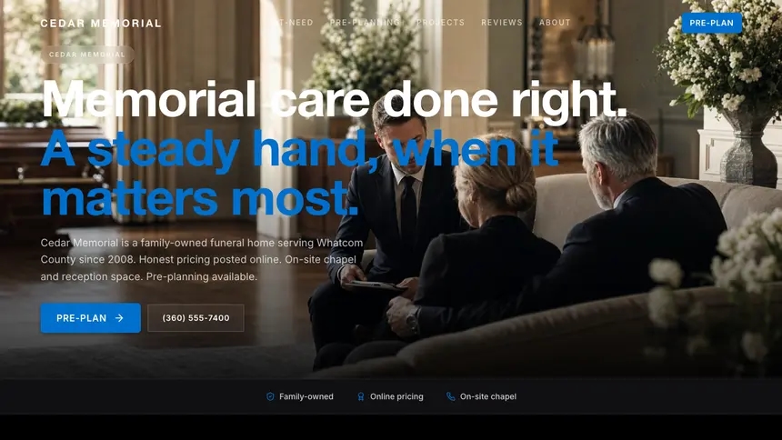Funeral Services Luxury Statement demo website thumbnail