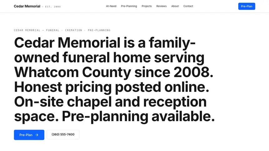Funeral Services Enterprise Classic demo website thumbnail