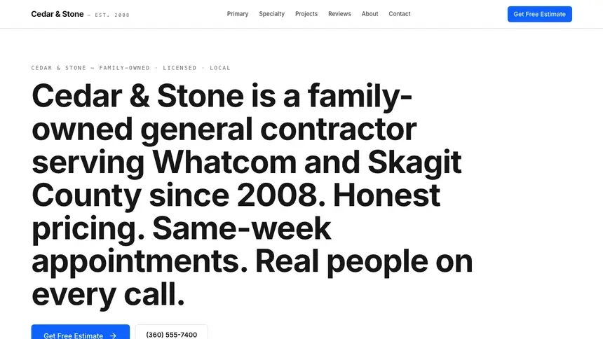 General Contracting Enterprise Classic demo website thumbnail