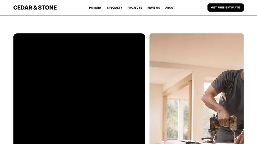General Contracting Bold Utility demo website thumbnail