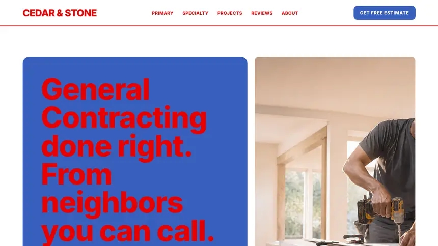 General Contracting Confident Telecom demo website thumbnail