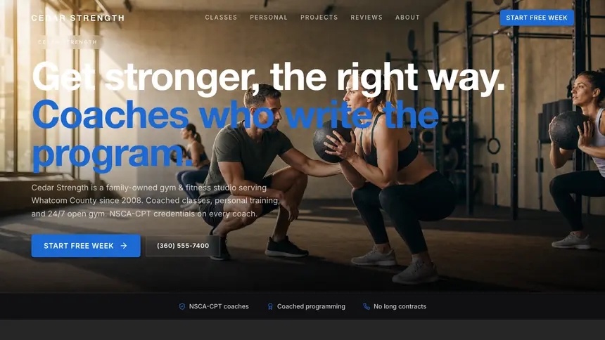 Gym & Fitness Precision Classic demo website thumbnail