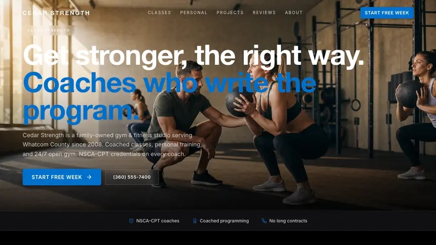 Gym & Fitness Luxury Statement demo website thumbnail