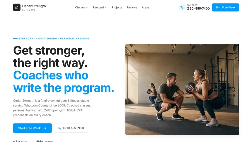 Gym & Fitness Clean Scheduler demo website thumbnail