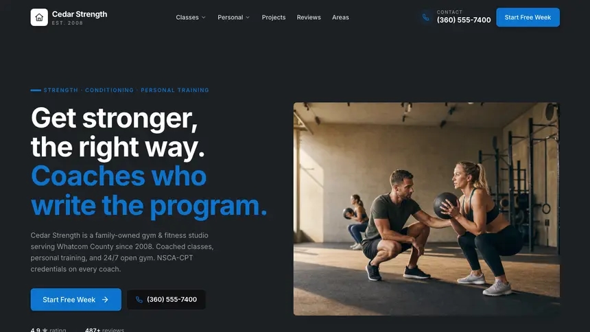 Gym & Fitness Friendly App demo website thumbnail