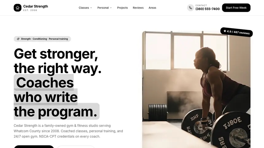 Gym & Fitness Playful Creative demo website thumbnail