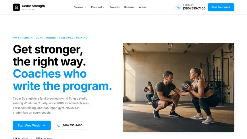 Gym & Fitness Motion Forward demo website thumbnail