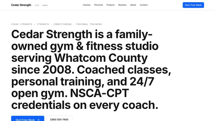 Gym & Fitness Enterprise Classic demo website thumbnail