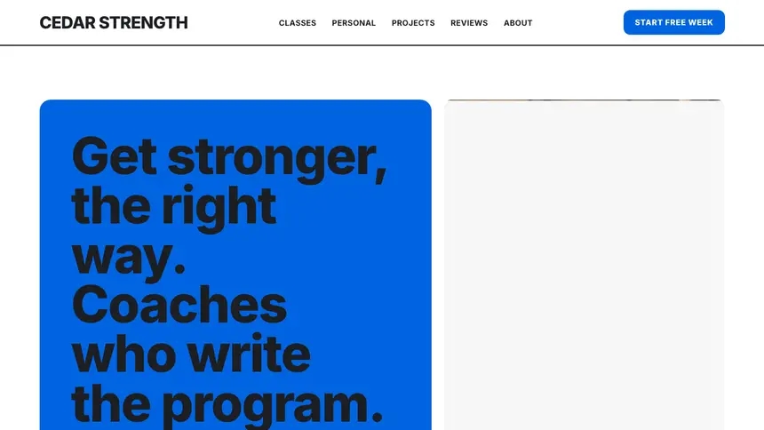 Gym & Fitness Open Social demo website thumbnail