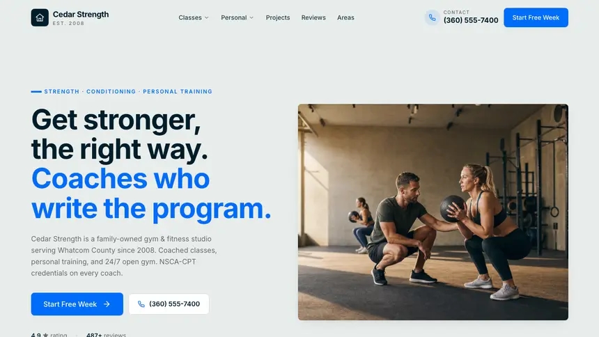 Gym & Fitness Fresh Green demo website thumbnail