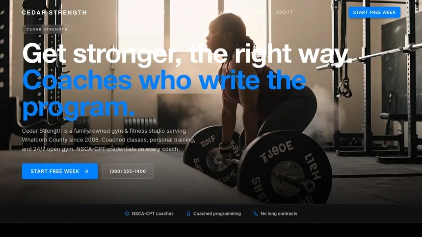 Gym & Fitness Sharp Tech demo website thumbnail