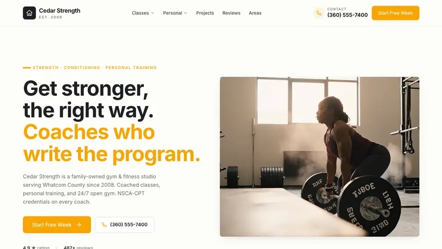 Gym & Fitness Playful Product demo website thumbnail