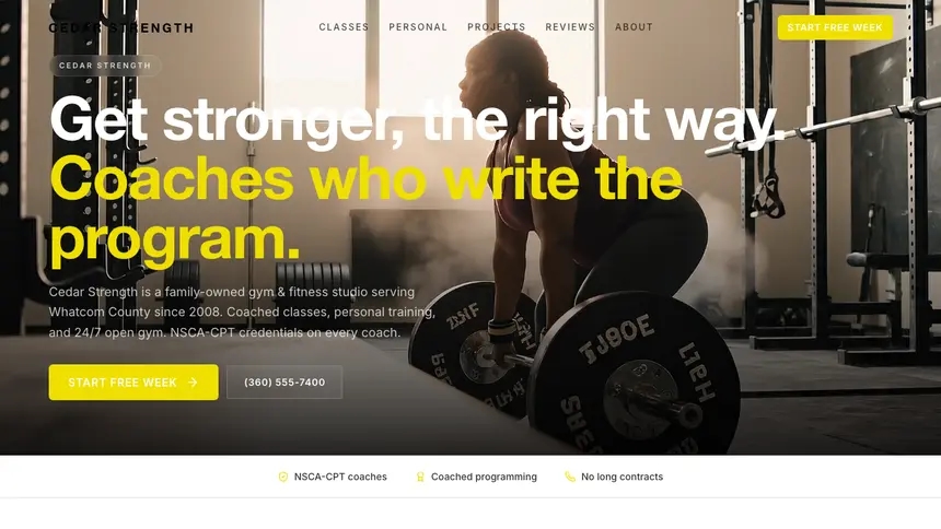 Gym & Fitness Modern European demo website thumbnail