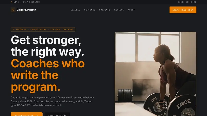 Gym & Fitness Modern Finance demo website thumbnail