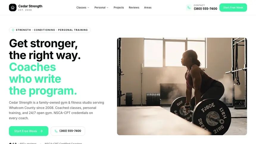 Gym & Fitness Commerce Ready demo website thumbnail