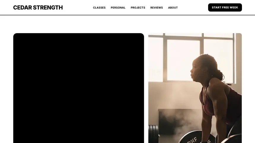 Gym & Fitness Bold Utility demo website thumbnail