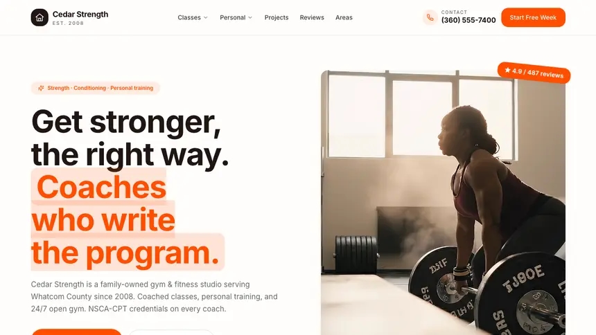 Gym & Fitness Connected Workflow demo website thumbnail