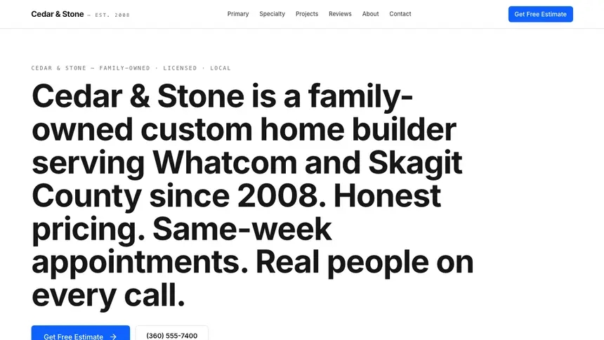 Home Building Enterprise Classic demo website thumbnail