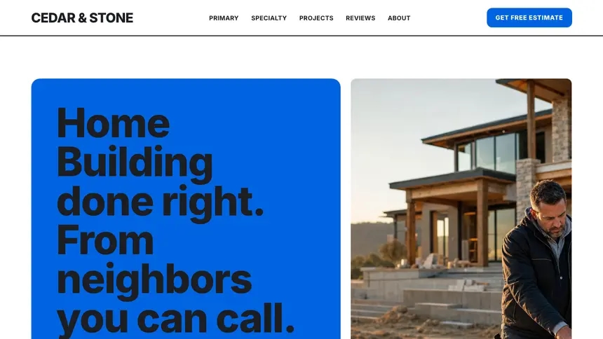 Home Building Open Social demo website thumbnail