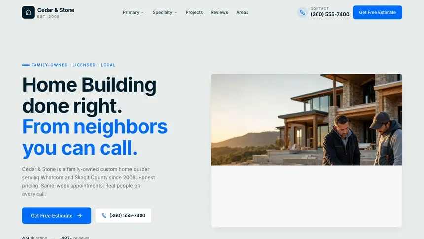 Home Building Fresh Green demo website thumbnail