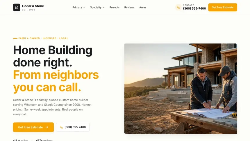 Home Building Playful Product demo website thumbnail