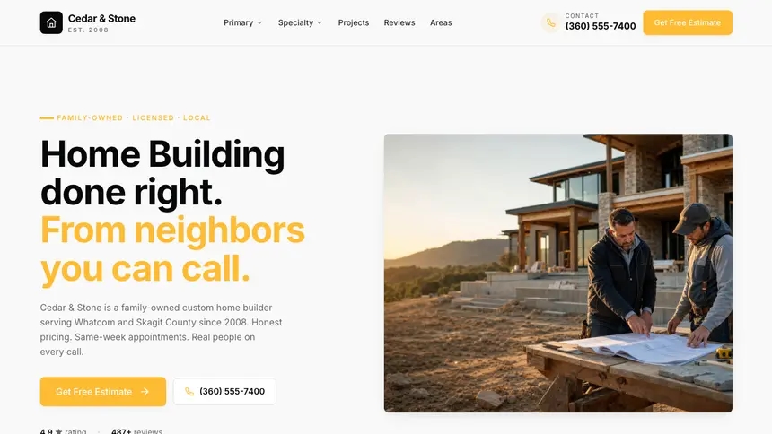 Home Building Crisp Utility demo website thumbnail