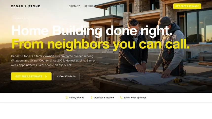 Home Building Modern European demo website thumbnail