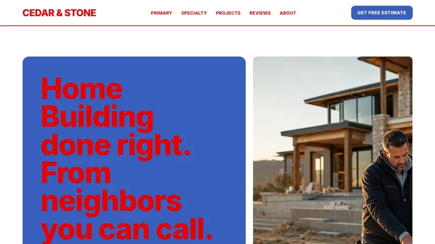 Home Building Confident Telecom demo website thumbnail
