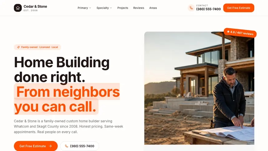 Home Building Connected Workflow demo website thumbnail