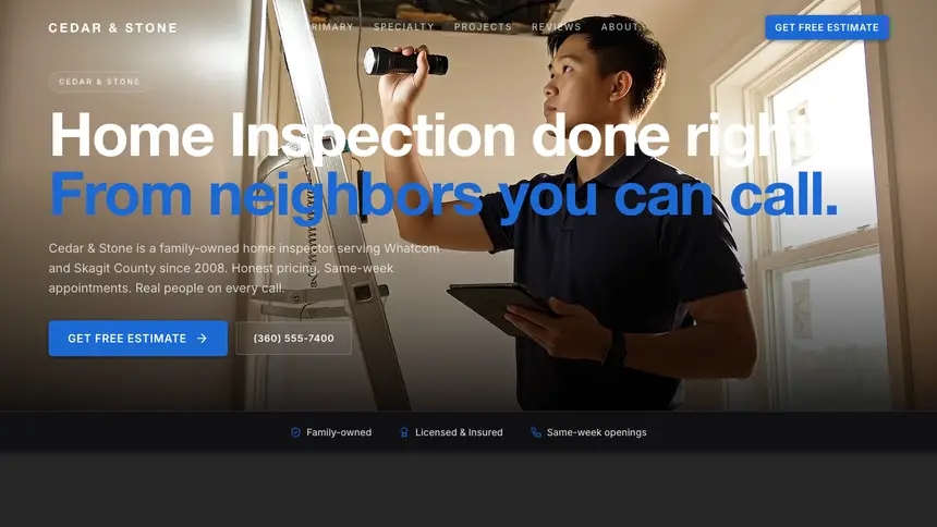 Home Inspection Precision Classic demo website thumbnail
