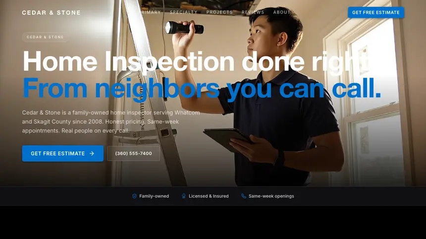 Home Inspection Luxury Statement demo website thumbnail