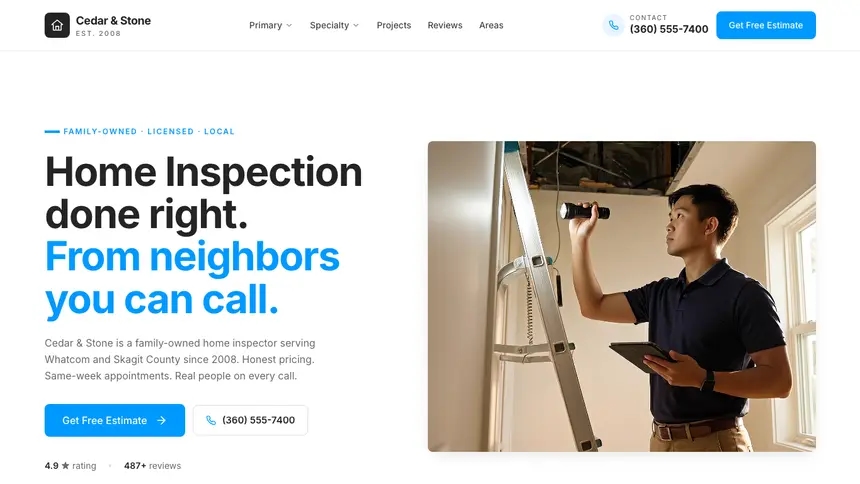 Home Inspection Clean Scheduler demo website thumbnail