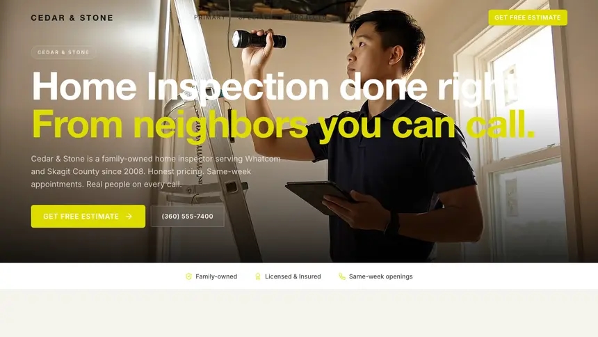 Home Inspection Soft Editorial demo website thumbnail