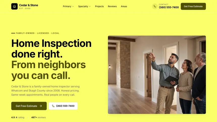 Home Inspection Data Clarity demo website thumbnail
