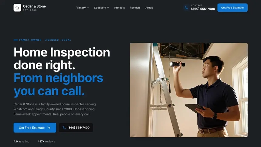 Home Inspection Friendly App demo website thumbnail