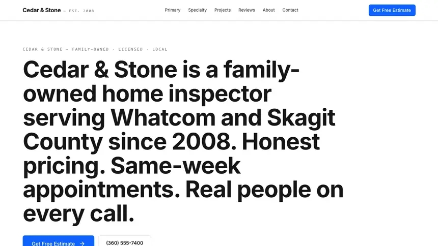 Home Inspection Enterprise Classic demo website thumbnail