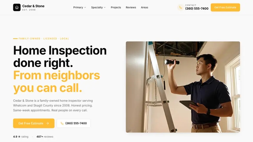 Home Inspection Crisp Utility demo website thumbnail