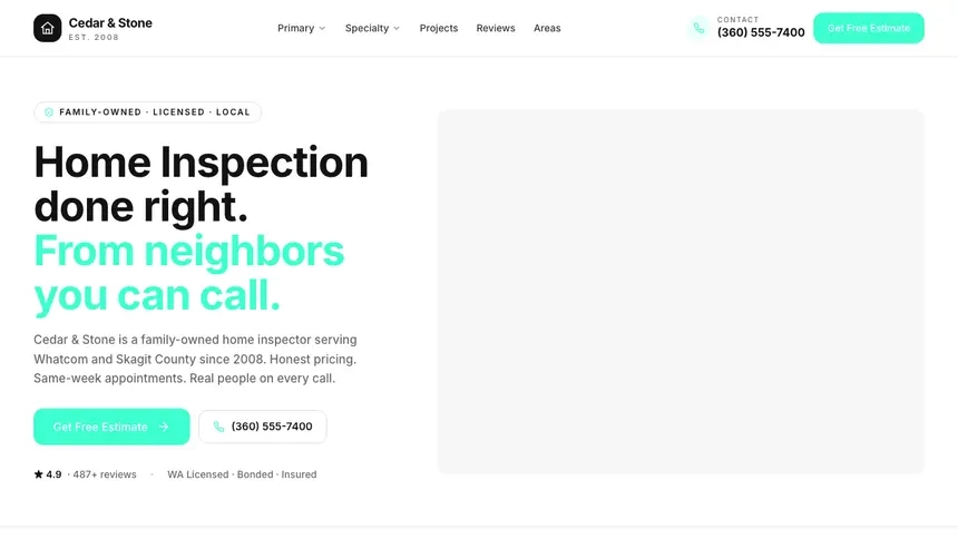Home Inspection Editorial Media demo website thumbnail