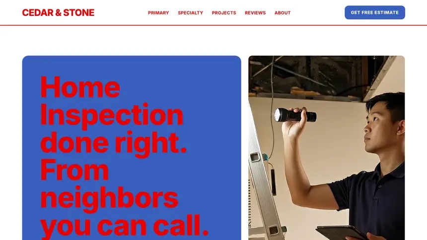 Home Inspection Confident Telecom demo website thumbnail