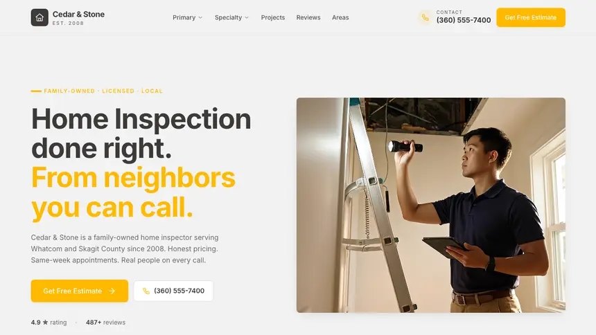 Home Inspection Energetic Tech demo website thumbnail