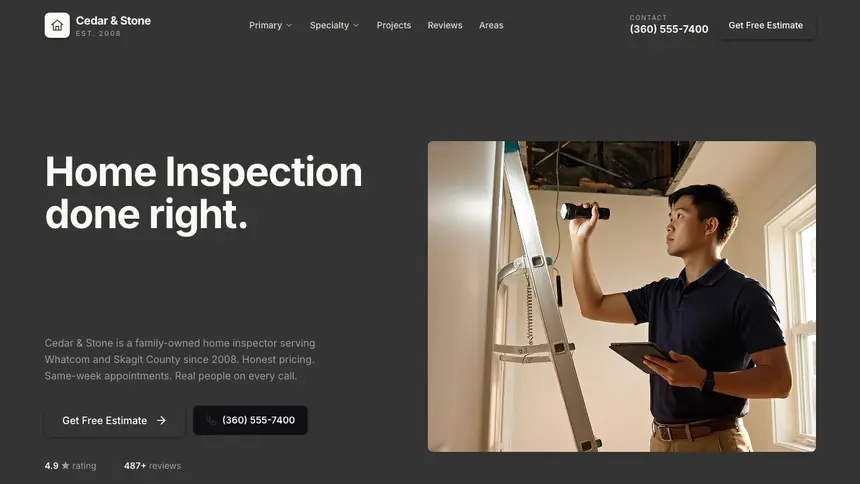 Home Inspection Fast Utility demo website thumbnail