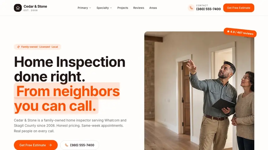 Home Inspection Connected Workflow demo website thumbnail