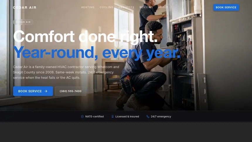 HVAC Precision Classic demo website thumbnail
